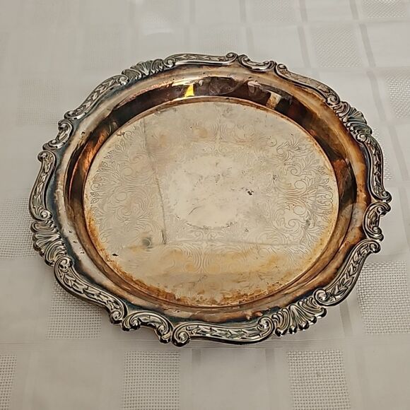 E.P Steel Vintage Silver Platter 13"-13" - Picture 2 of 16